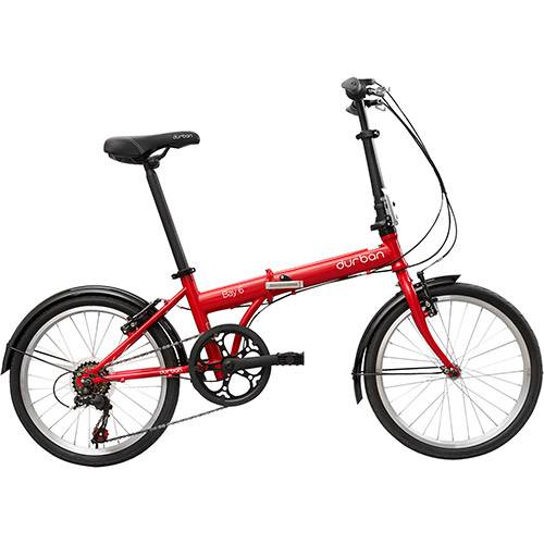 Bicicleta Dobrável Durban Bay 6 Aro 20 6 Marchas - Vermelha