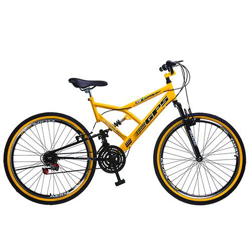 Bicicleta Dupla Suspensão Amarelo Aro 26 Aero 36 Raias - Colli Bike
