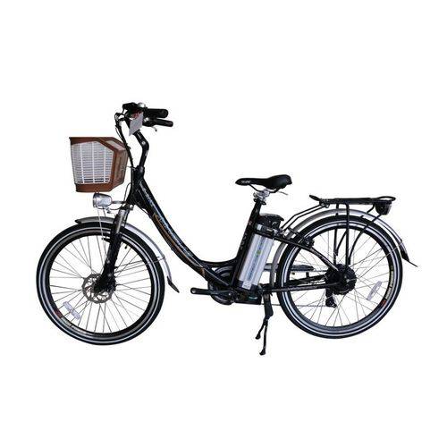 Bicicleta Elétrica Alumínio e Lítio 6V Aro 26 July Preta