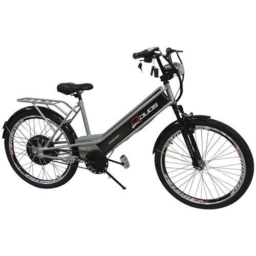 Bicicleta Elétrica Confort 800w 48v 12ah Prata