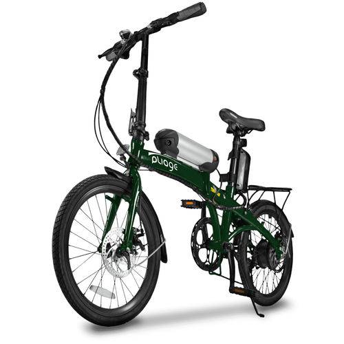 Bicicleta Elétrica Dobrável 250W Two Dogs Pliage Plus Cambio Shimano Verde