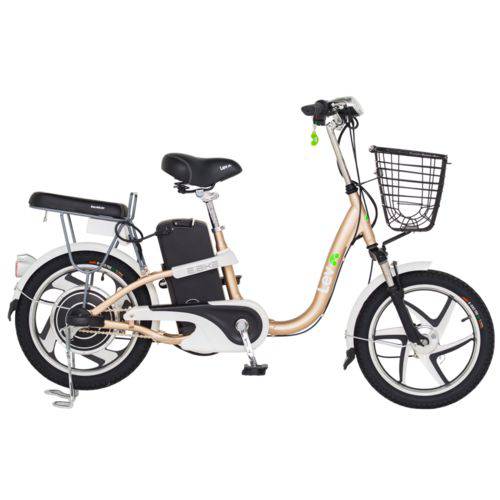 Bicicleta Elétrica Lev E-bike Aro 18 - Dourada