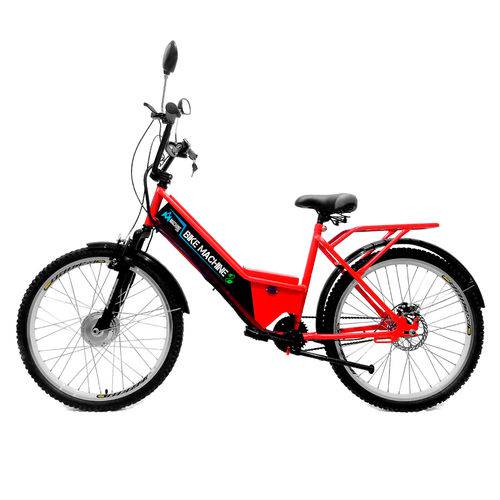 Bicicleta Elétrica Machine Motors Basic 350W 36V Vermelha
