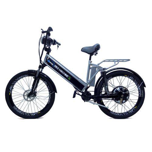 Bicicleta Elétrica Machine Motors New Premium 800W 48v Prata/preto