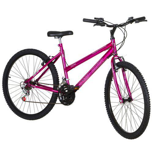 Bicicleta Feminina Aro 26 18 Marchas Pink Chrome Line Ultra Bikes