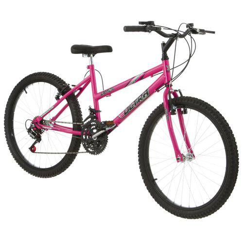 Bicicleta Feminina Rosa Aro 24 18 Marchas Pro Tork Ultra