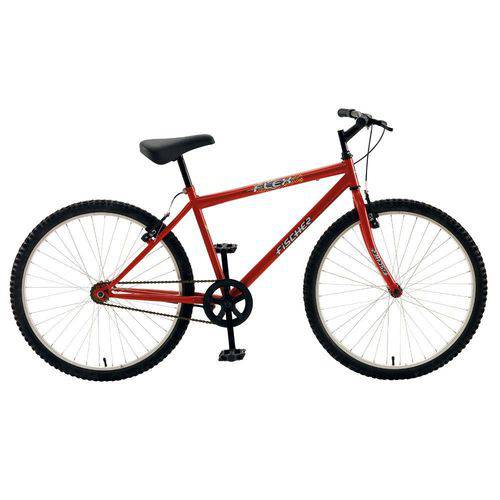 Bicicleta Flex Aro 26 Unissex Freio V-Brake Vermelha - Fischer 16574-16576