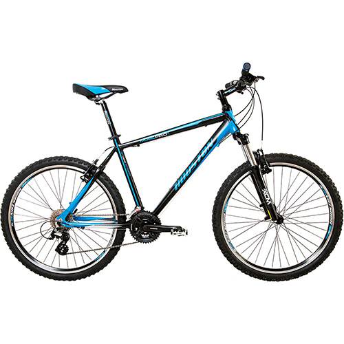 Bicicleta Houston MXC 1 Aro 17 24 Marchas Prata/Azul Ciano