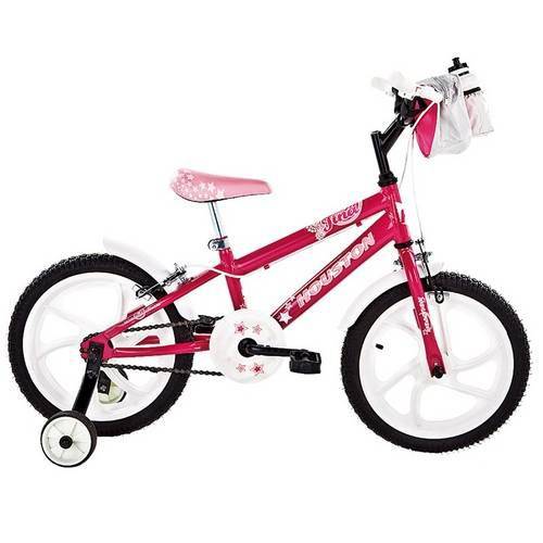 Bicicleta Houston Tina Aro 16 com Bolsa - Rosa Pink