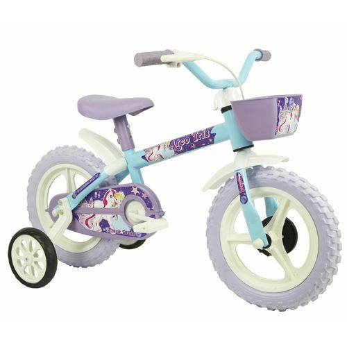 Bicicleta Infantil Arco Íris Lilás e Azul - Aro 12 - Track Bikes