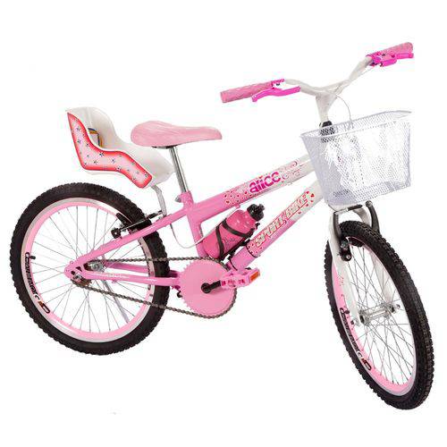 Bicicleta Infantil Aro 20 Sport Bike Alice com Cadeirinha de Boneca
