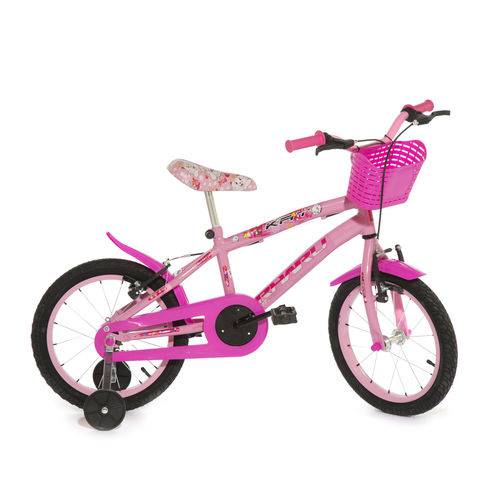 Bicicleta Infantil Aro 16 Rharu Tech Kat Rosa