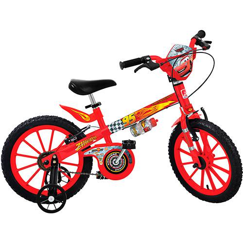Bicicleta Infantil Bandeirante Disney Cars Aro 16 Vermelha