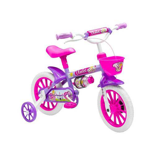 Bicicleta Infantil C/ Rodinha Menina Aro 12 Violet