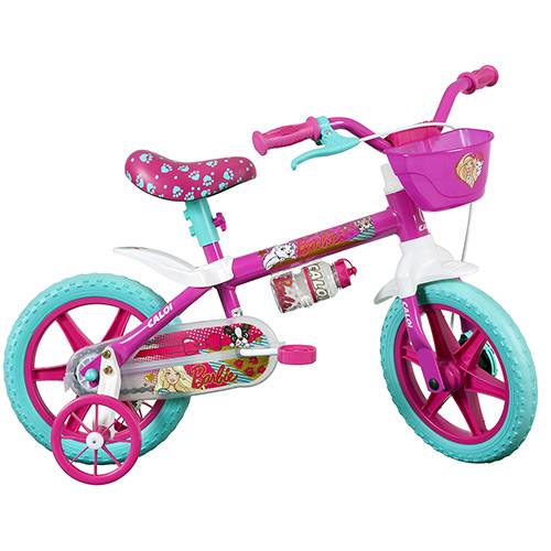 Bicicleta Infantil Caloi Barbie Aro 12 T9 V1 Rosa