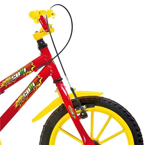 Bicicleta Infantil Colli Aro 16 Mtb Hot 102/19 Vermelha com Rodas de Apoio