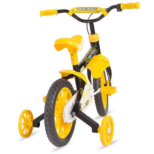 Bicicleta Infantil Mormaii Aro 12 Kids - Preto/amarelo
