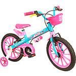 Bicicleta Infantil Nathor Candy Aro 16 Feminina Rosa