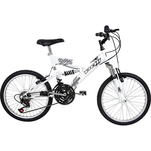 Bicicleta Infantil Polimet Full Suspension Aro 20 Kanguru - Branco