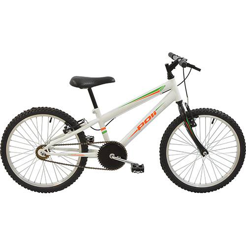 Bicicleta Infantil Polimet MTB Aro 20 Masculina - Branco