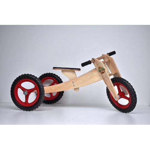 Bicicleta Infantil Sem Pedal 3x1 Vermelha - Woodbike