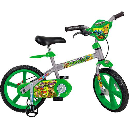 Bicicleta Infantil Tartarugas Ninja Aro 14 - Brinquedos Bandeirante