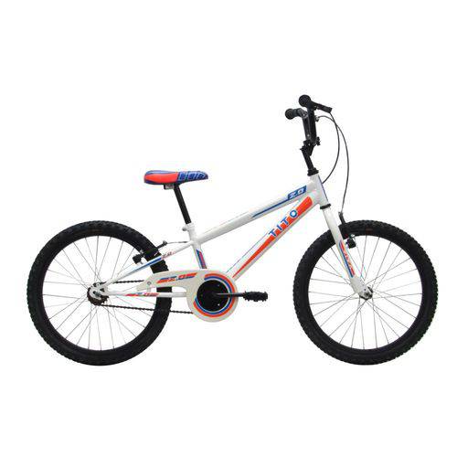Bicicleta Infantil Tito Volt 2.0 Aro 20 Branco/azul/laranja