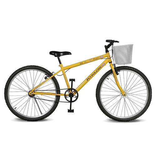 Bicicleta Kyklos Aro 26 Magie Sem Marchas Amarelo