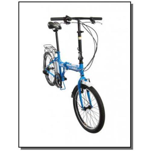 Bicicleta Like Dobrável 6 Vel. Azul
