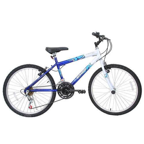 Bicicleta Masculina Aro 24 21 Marchas Flash Azul/Branca - Cairu