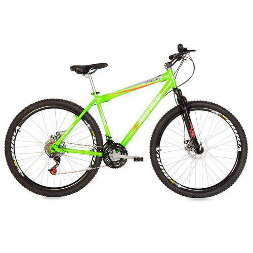 Bicicleta Mountain Bike Mormaii Aro 29 Jaws Disk Brake com Suspensão - Verde Neon