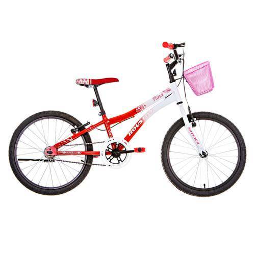 Bicicleta Nina A20 Branco/vermelho Nn20o- Houston