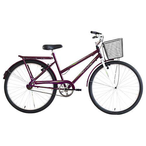 Bicicleta Petit Z Aro 26 Feminina com Cesta Stone Bikes - Violeta