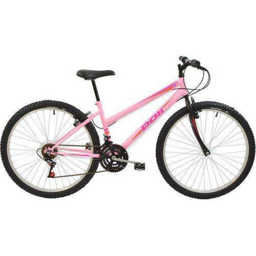 Bicicleta Polimet Mtb Aro 26 Feminina Rosa
