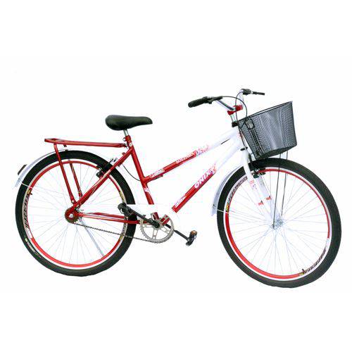 Bicicleta Poti Onix com Aero e Mesa Cross na Cor Vermelho com Branco