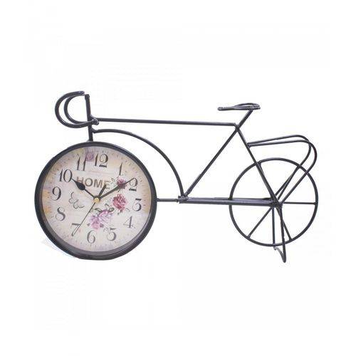 Bicicleta Preto Relógio 38cm
