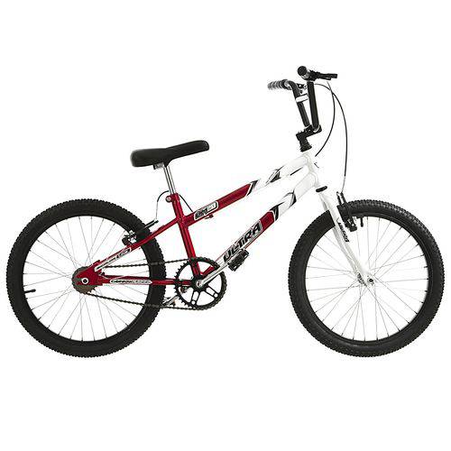 Bicicleta Rebaixada Aro 20 Vermelho e Branco Ultra Bikes