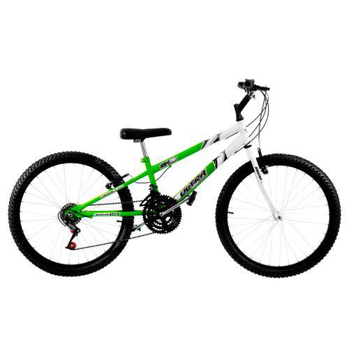 Bicicleta Rebaixada Verde Kw e Branca Aro 26 18 Marchas Pro Tork Ultra