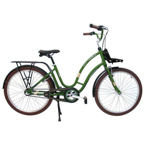 Bicicleta Retrô Vintage Anthon Alumínio Aro 26 Verde Militar