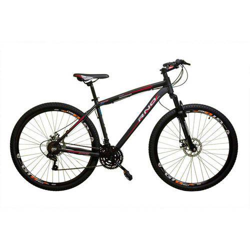 Bicicleta Rino Câmbios Shimano Aro 29 Freio a Disco 21v - Quadro 17 - Preto/vermelho Fosco