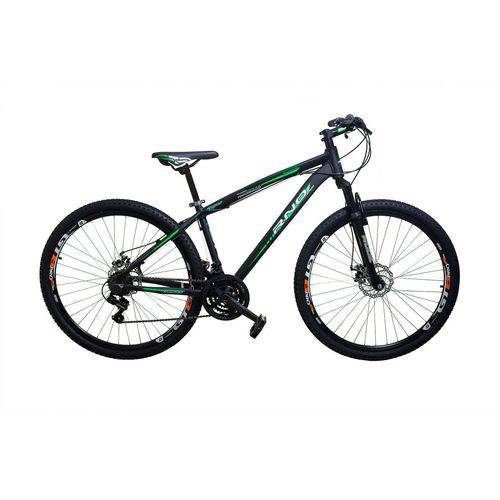 Bicicleta Rino Câmbios Shimano Aro 29 Freio a Disco 21v - Quadro 19 - Preta/verde Brilhante