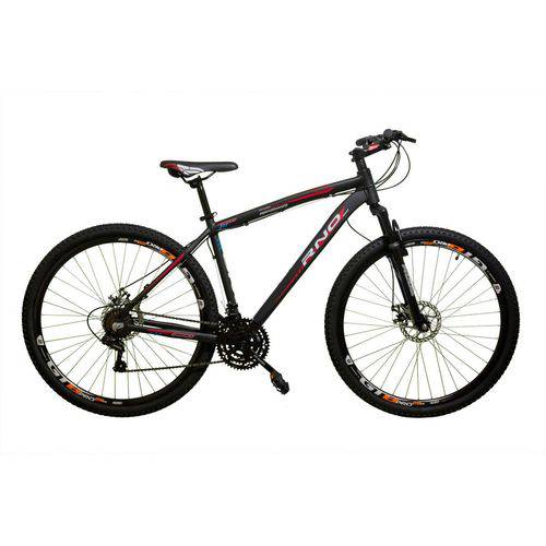 Bicicleta Rino Câmbios Shimano Aro 29 Freio a Disco 21v - Quadro 19 - Preto/vermelho Fosco