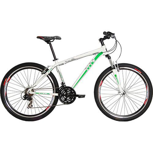 Bicicleta Tito Bikes MTB Aro 27,5 21 Velocidades Quadro 17 Branca/Verde