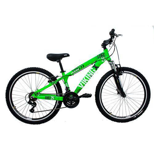 Bicicleta Tuff25 Freeride Aro 26 V-brake 21 Velocidades Cambios Shimano Verde Neon - Vikingx