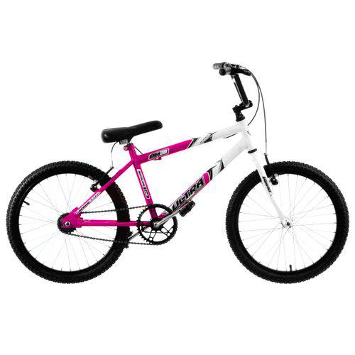 Bicicleta Ultra Bikes Bicolor Aro 20 Rosa e Branca