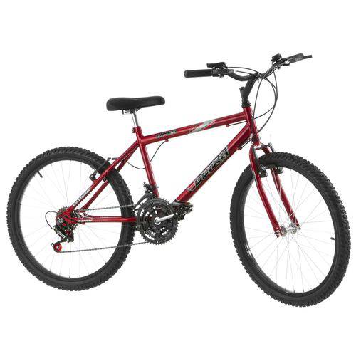 Bicicleta Vermelha Aro 24 18 Marchas Carbono Pro Tork Ultra
