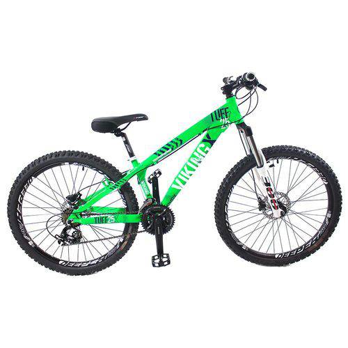 Bicicleta Vikingx Tuff X25 Premium Verde Neon Disco Hidráulica Spinner 300