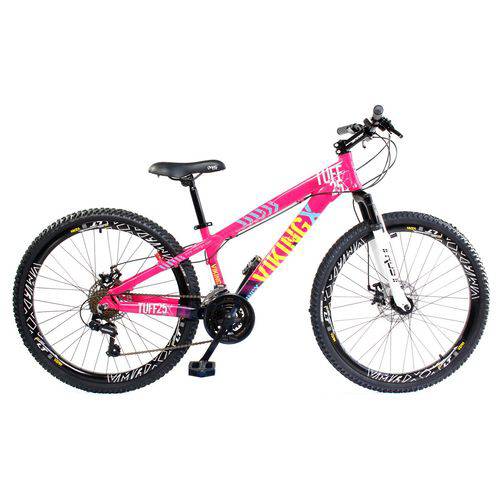 Bicicleta Vikingx Tuff X25 Shimano Disco Pink Preta Vmaxx