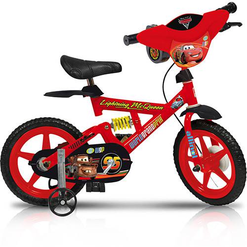 Bicicleta X-Bike Brinquedos Bandeirante Carros 2 Aro 12" Vermelha