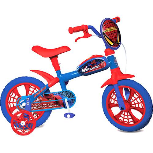 Bicicleta Yellow Homem Aranha Aro 12" Azul / Vermelha Masculina Infantil